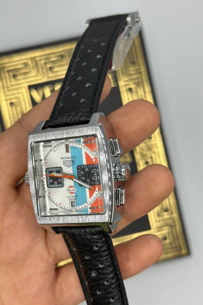 TAG Heuer Monaco Gümüş- Deri Kordon Erkek Kol Saat S791-VLL TAG Heuer Monaco Gümüş- Deri Kordon Erkek Kol Saat S791-VLL