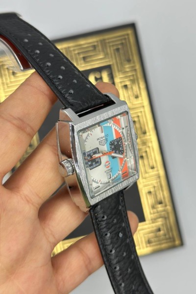 TAG Heuer Monaco Gümüş- Deri Kordon Erkek Kol Saat S791-VLL TAG Heuer Monaco Gümüş- Deri Kordon Erkek Kol Saat S791-VLL