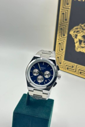Tissot Mavi Kadran Gümüş Crono Erkek Kol Saat S783