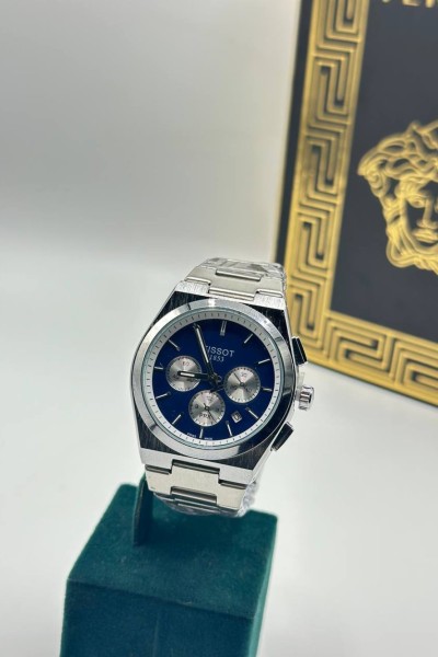 Tissot Mavi Kadran Gümüş Crono Erkek Kol Saat S783