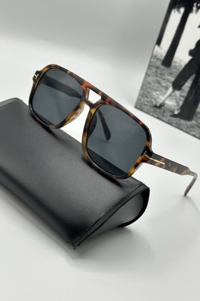 Tom Ford Leopar Çerçeve Siyah Cam Unisex Güneş Gözlüğü G1980-VLL Tom Ford Leopar Çerçeve Siyah Cam Unisex Güneş Gözlüğü G1980-VLL