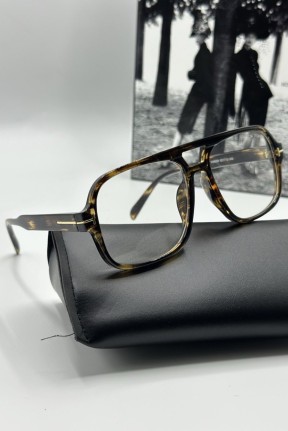 Tom Ford Leopar Çerçeve Şeffaf Cam Unisex Güneş Gözlüğü  G1981-VLL