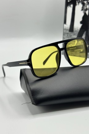 Tom Ford Siyah Çerçeve Sarı Cam Unisex Güneş Gözlüğü  G1979-VLL