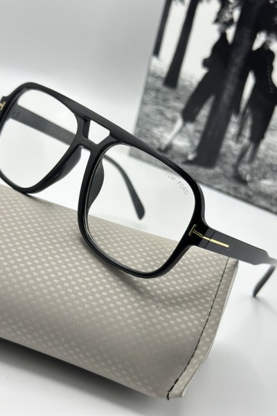 Tom Ford Siyah Çerçeve Şeffaf Cam Unisex Güneş Gözlüğü  G1984-VLL