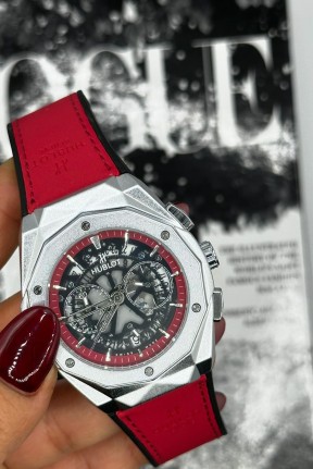 Hublot Çelik Kasa Deri Kordon Erkek Saat S463 Hublot Çelik Kasa Deri Kordon Erkek Saat S463