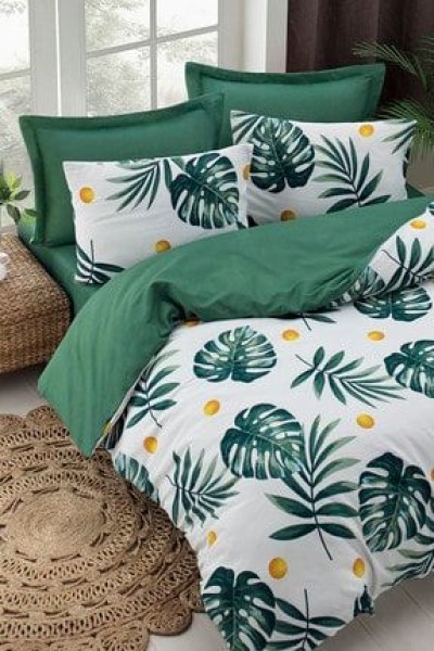 Eponj HomeMature Nevresim Seti Çift Kişilik Monstera Yeşil Eponj HomeMature Nevresim Seti Çift Kişilik Monstera Yeşil