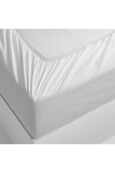 biocottonSadece Çift Kişilik Lastikli Penye Çarşaf Çift Beyaz 160x200