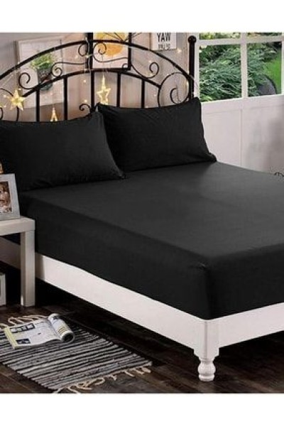 Soft ColoursÇift Kişilik Lastikli Çarşaf + 2 Adet Yastık Kılıfı 160x200 Siyah Soft ColoursÇift Kişilik Lastikli Çarşaf + 2 Adet Yastık Kılıfı 160x200 Siyah