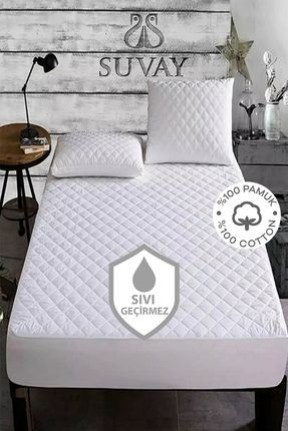 SUVAYKapitone Fitted Su Sıvı Geçirmez Alez Çarşaf Tek Ve Çift Kişilik Kapitoneli Pamuklu Yatak Alezi SUVAYKapitone Fitted Su Sıvı Geçirmez Alez Çarşaf Tek Ve Çift Kişilik Kapitoneli Pamuklu Yatak Alezi
